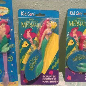 Vintage Disney's The little Mermaid hair brush, cosmetic mirror and toothbrush
